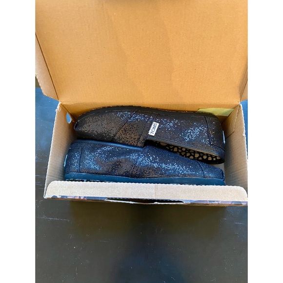NEW Black Glitter TOMS Women’s Size 6.5 - Picture 3 of 4